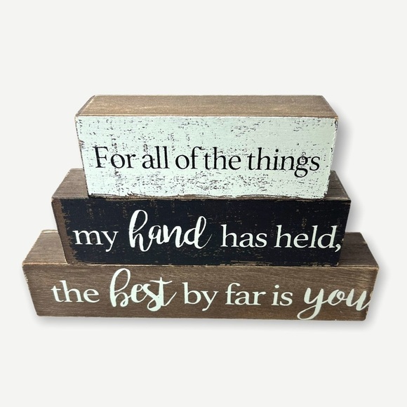 For All the Things My Hand Has Held Distressed Wood Sign - Picture 1 of 7